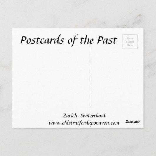 Oud Briefkaart - Zürich, Zwitserland (Achterkant)