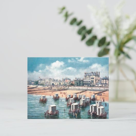 Oud Briefkaart - Zwemmachines bij Bognor (Staand voorkant)