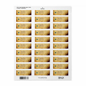 OUD BROWN PARCHMENT, GEM STONE ETIKET (Full Sheet)