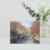 Oud-brug over het Kanaal in Schilderachtig Bruggen Briefkaart (Staand voorkant)