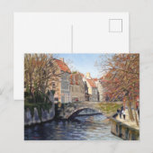 Oud-brug over het Kanaal in Schilderachtig Bruggen Briefkaart (Voorkant / Achterkant)