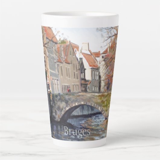 Oud-brug over het Kanaal in Schilderachtig Bruggen Latte Mok (Voorkant)