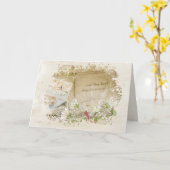 Oud bruiloft Boek en Daisies Kaart (Gele Bloem)