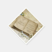 Oud bruiloft Boek voor 70e verjaardag Servet (Hoek)