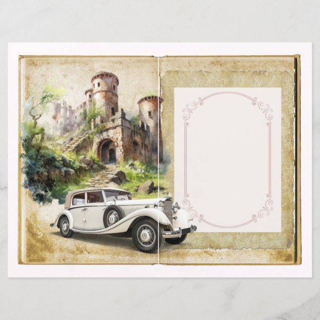 Oud bruilofts-rommel journaal scrapbook pagina 13  (Voorkant)