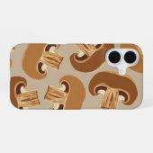 Oud Bruin Champignonsnede Patroon iPhone 16 Hoesje (Achterkant horizontaal)