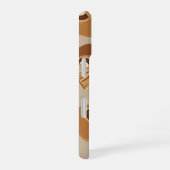 Oud Bruin Champignonsnede Patroon iPhone 16 Hoesje (Rechterkant)