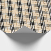 Oud Bruin Geruit Cadeaupapier (Hoek)