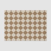 Oud bruin geruit patroon tissuepapier (Voorkant)