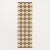 Oud bruin geruit patroon yogamat (Achterkant)