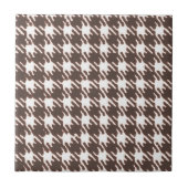 Oud bruin houndstooth tegeltje (Voorkant)