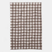 Oud bruin houndstooth theedoek (Verticaal)