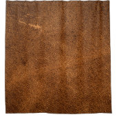 Oud bruin leder douchegordijn (Voorkant)