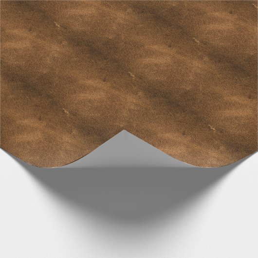Oud bruin leer: getextureerde achtergrond cadeaupapier (Hoek)