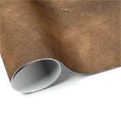 Oud bruin leer: getextureerde achtergrond cadeaupapier (Rol Hoek)