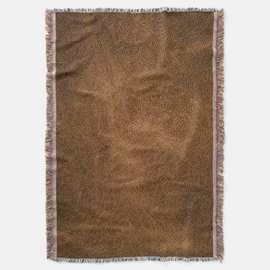 Oud bruin leer: getextureerde achtergrond deken (Voorkant Verticaal)