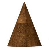 Oud bruin leer: getextureerde achtergrond feesthoedjes (Achterkant)