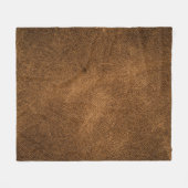 Oud bruin leer: getextureerde achtergrond fleece deken (Voorkant (Horizontaal))
