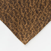Oud bruin leer: getextureerde achtergrond fleece deken (Hoek)