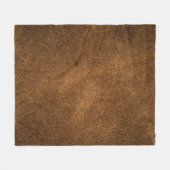 Oud bruin leer: getextureerde achtergrond fleece deken (Voorkant (Horizontaal))