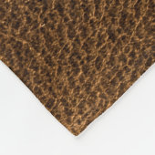Oud bruin leer: getextureerde achtergrond fleece deken (Hoek)