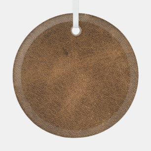 Oud bruin leer: getextureerde achtergrond glas ornament