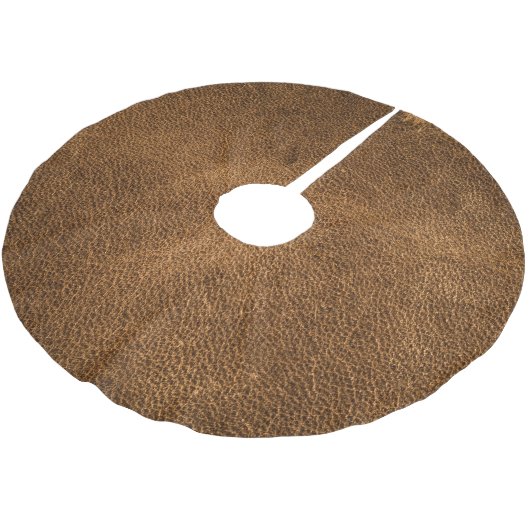 Oud bruin leer: getextureerde achtergrond kerstboom rok (Gekanteld)