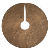 Oud bruin leer: getextureerde achtergrond kerstboom rok (Voorkant)