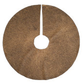 Oud bruin leer: getextureerde achtergrond kerstboom rok (Voorkant)