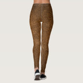 Oud bruin leer: getextureerde achtergrond leggings (Achterkant)