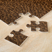 Oud bruin leer: getextureerde achtergrond legpuzzel (Zijkant)