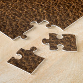 Oud bruin leer: getextureerde achtergrond legpuzzel (Zijkant)