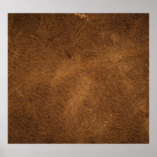 Oud bruin leer: getextureerde achtergrond poster (Voorkant)