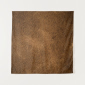 Oud bruin leer: getextureerde achtergrond wandkleed (Voorkant (horizontaal))