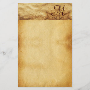OUD BRUIN PERKAMENT monogram Briefpapier