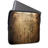 Oud bruin raam 's nachts laptop sleeve (Voorkant Rechts)