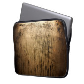 Oud bruin raam 's nachts laptop sleeve (Voorkant Links)