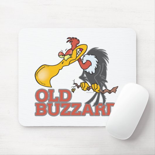 oud buzzard grappig tekenfilm muismat (Met muis)