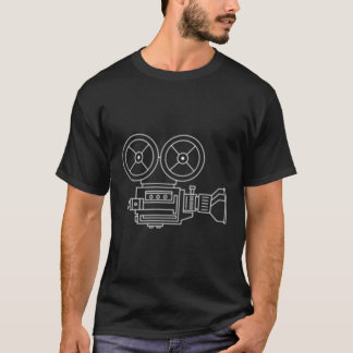 Oud Camera Filmregisseur Schermschrijver Filmmaker T-shirt