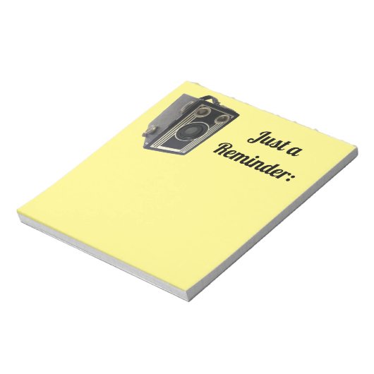 Oud cameraknoopje notitieblok (Linkerzijde)