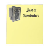 Oud cameraknoopje notitieblok (Voorkant)