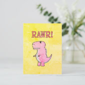 oud Cartoon T-Rex voor de schildklier Briefkaart (Staand voorkant)