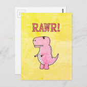 oud Cartoon T-Rex voor de schildklier Briefkaart (Voorkant / Achterkant)