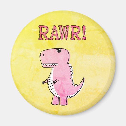 oud Cartoon T-Rex voor de schildklier Magneet (Voorkant)