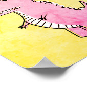 oud Cartoon T-Rex voor de schildklier Poster (Hoek)