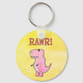 oud Cartoon T-Rex voor de schildklier Sleutelhanger (Achterkant)