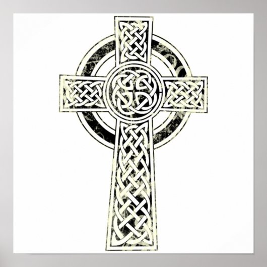 Oud Celtic Cross Poster (Voorkant)