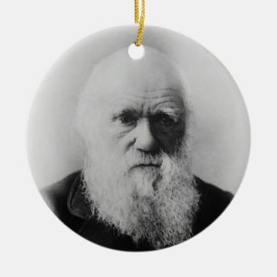 Oud Charles Darwin 2 het Atoom van de Atheïst om Keramisch Ornament