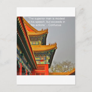 Oud Chinees Architectuur Confucius Citaat Cadeau Briefkaart