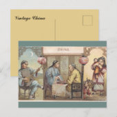 Oud Chinees Briefkaart (Voorkant / Achterkant)